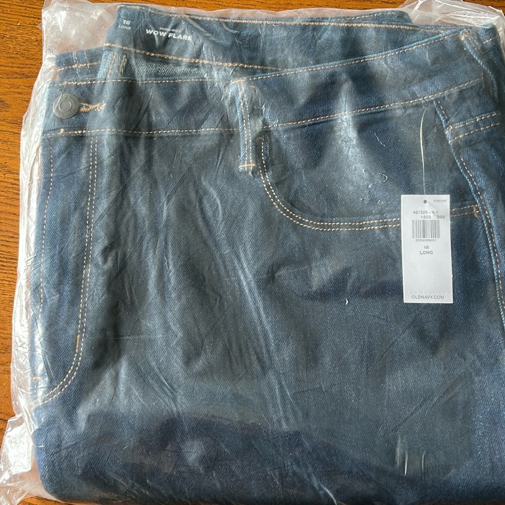 Brand New Ladies Flare Leg Blue Jeans.